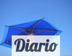 blue and brown patio umbrella during daytime